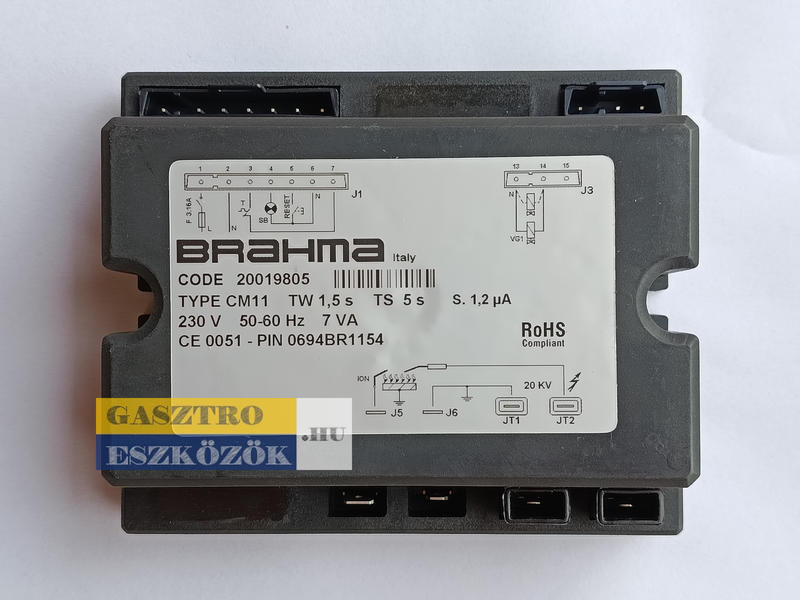 Brahma CM11 automatika GLR GLF RKG gázüzemű üstökhöz