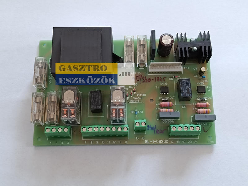 Tápegység kapcsoló panel GLR GLF gázüzemű üstökhöz